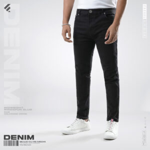 Mens Denim Jeans - Jet Black